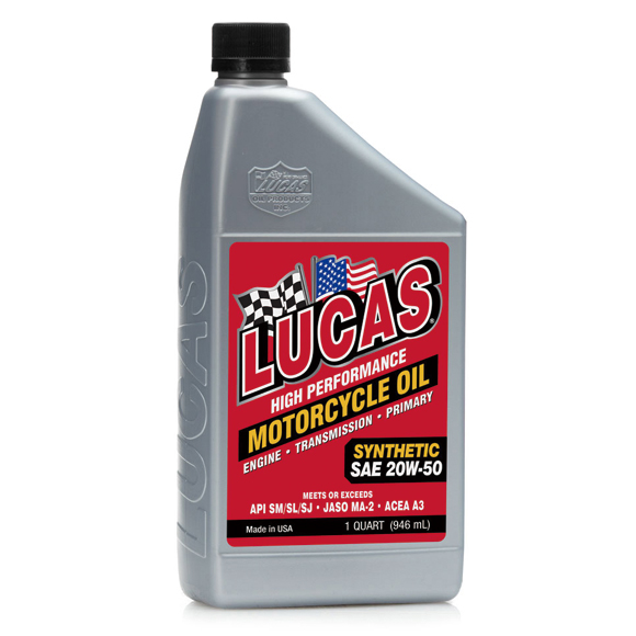 LUCAS OIL モーターサイクル用シンセティックSAE20W50